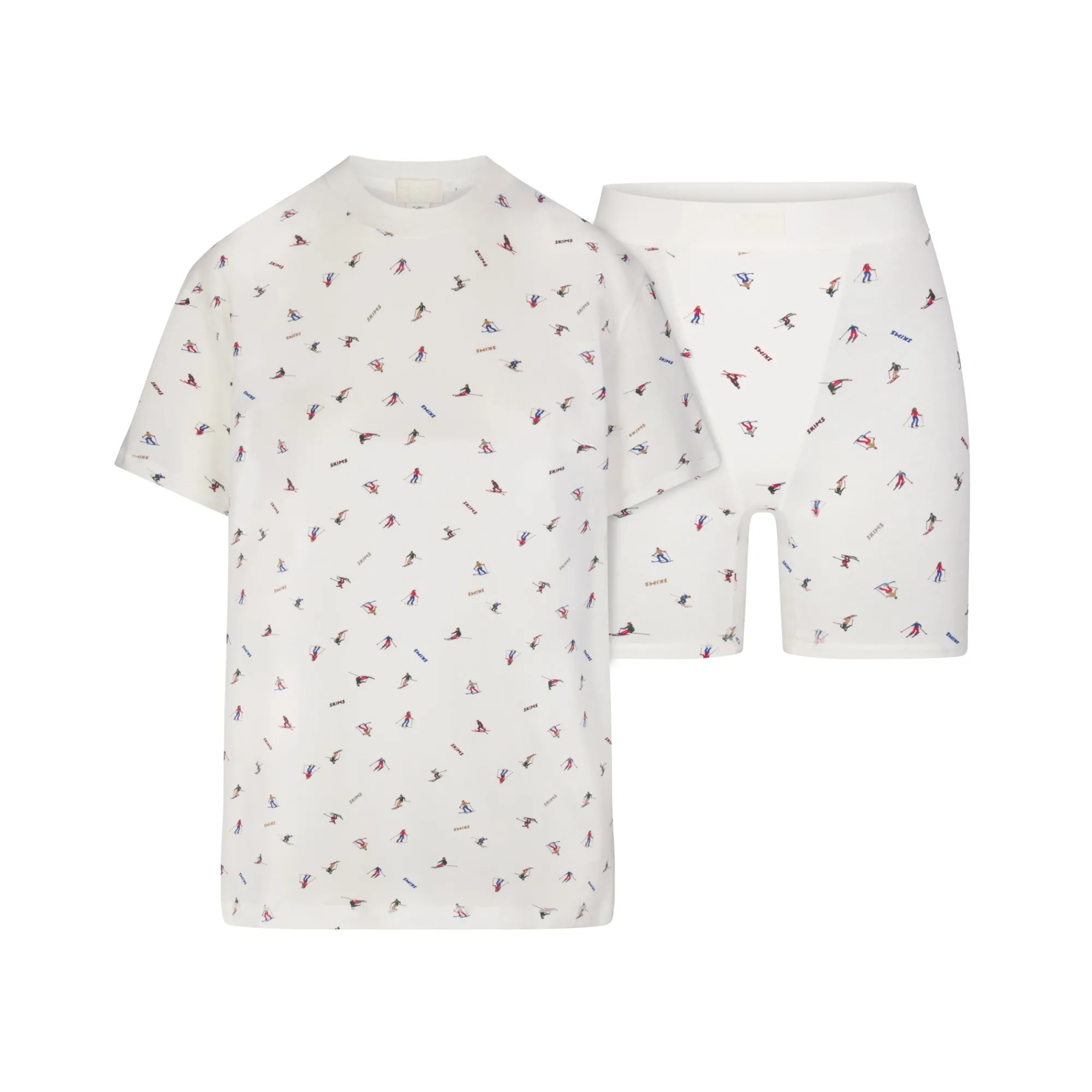 BOYFRIEND T-SHIRT AND BOXER SET | SKI PRINT-Skims Discount
