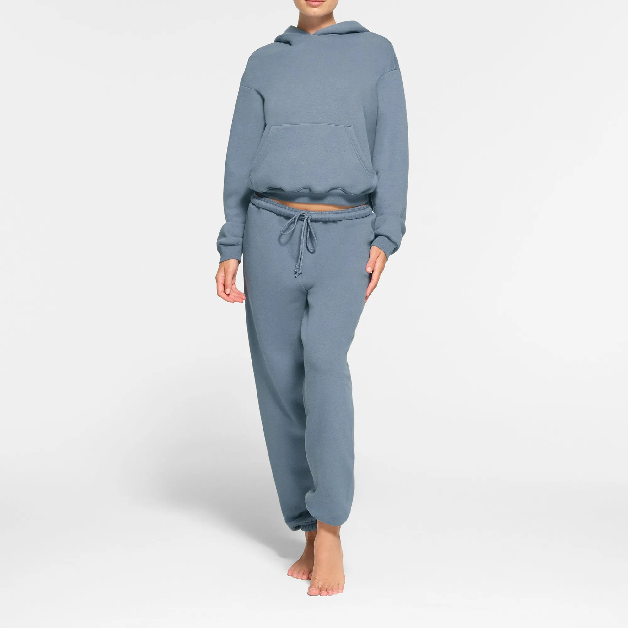 COTTON FLEECE CLASSIC HOODIE | STEEL BLUE-Skims Best