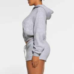 COTTON FLEECE CLASSIC SHORT | HEATHER GREY-Skims Online