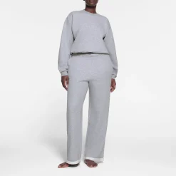 COTTON FLEECE CLASSIC STRAIGHT LEG PANT | HEATHER GREY-Skims Fashion
