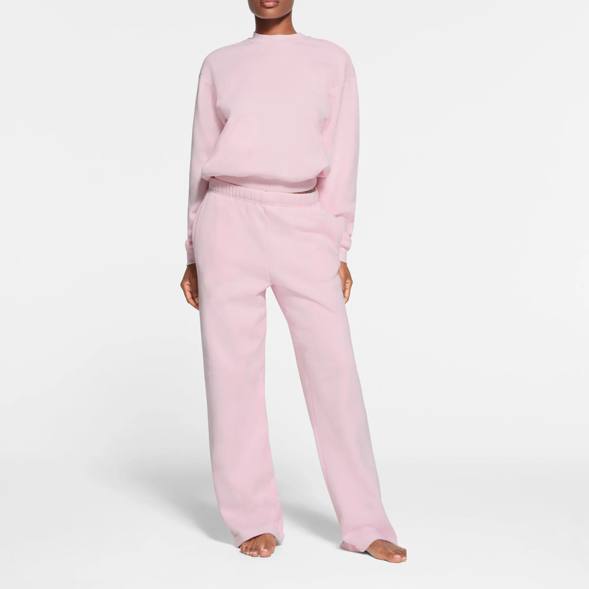 COTTON FLEECE CLASSIC STRAIGHT LEG PANT | CHERRY BLOSSOM-Skims New