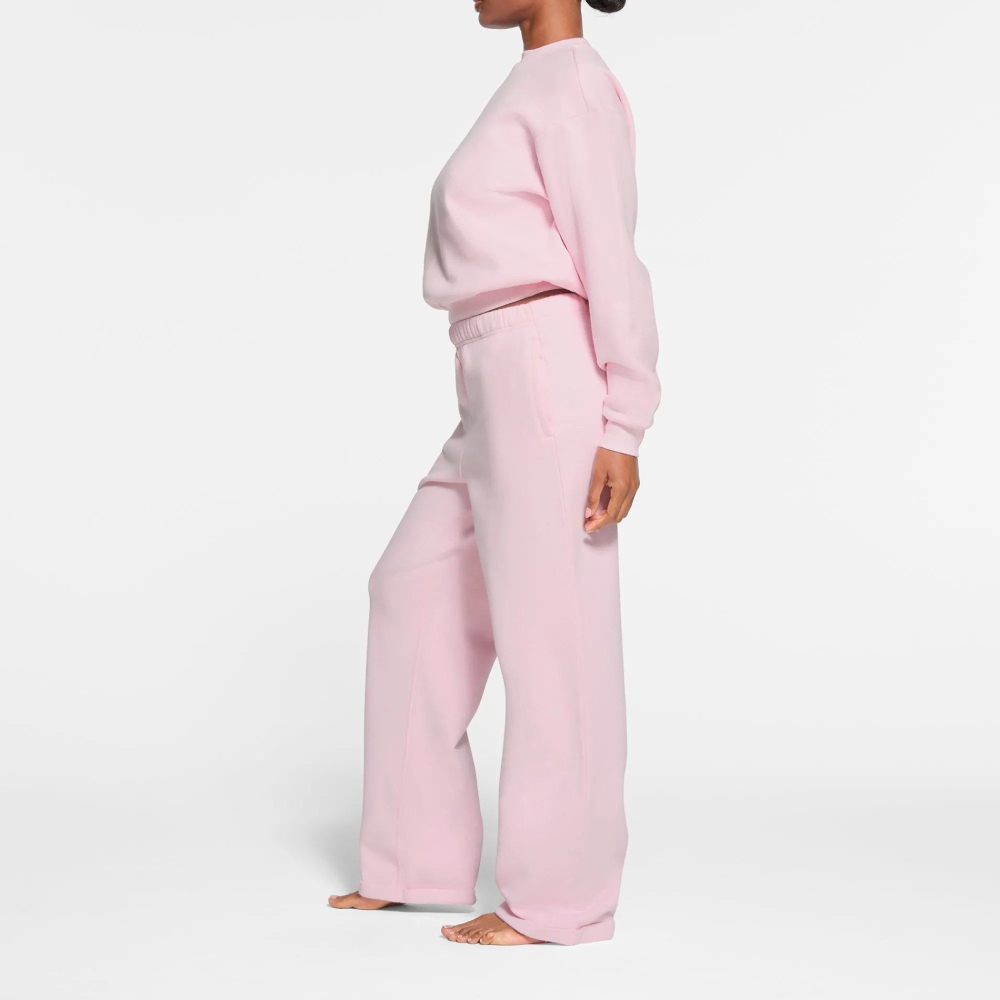COTTON FLEECE CLASSIC STRAIGHT LEG PANT | CHERRY BLOSSOM-Skims New