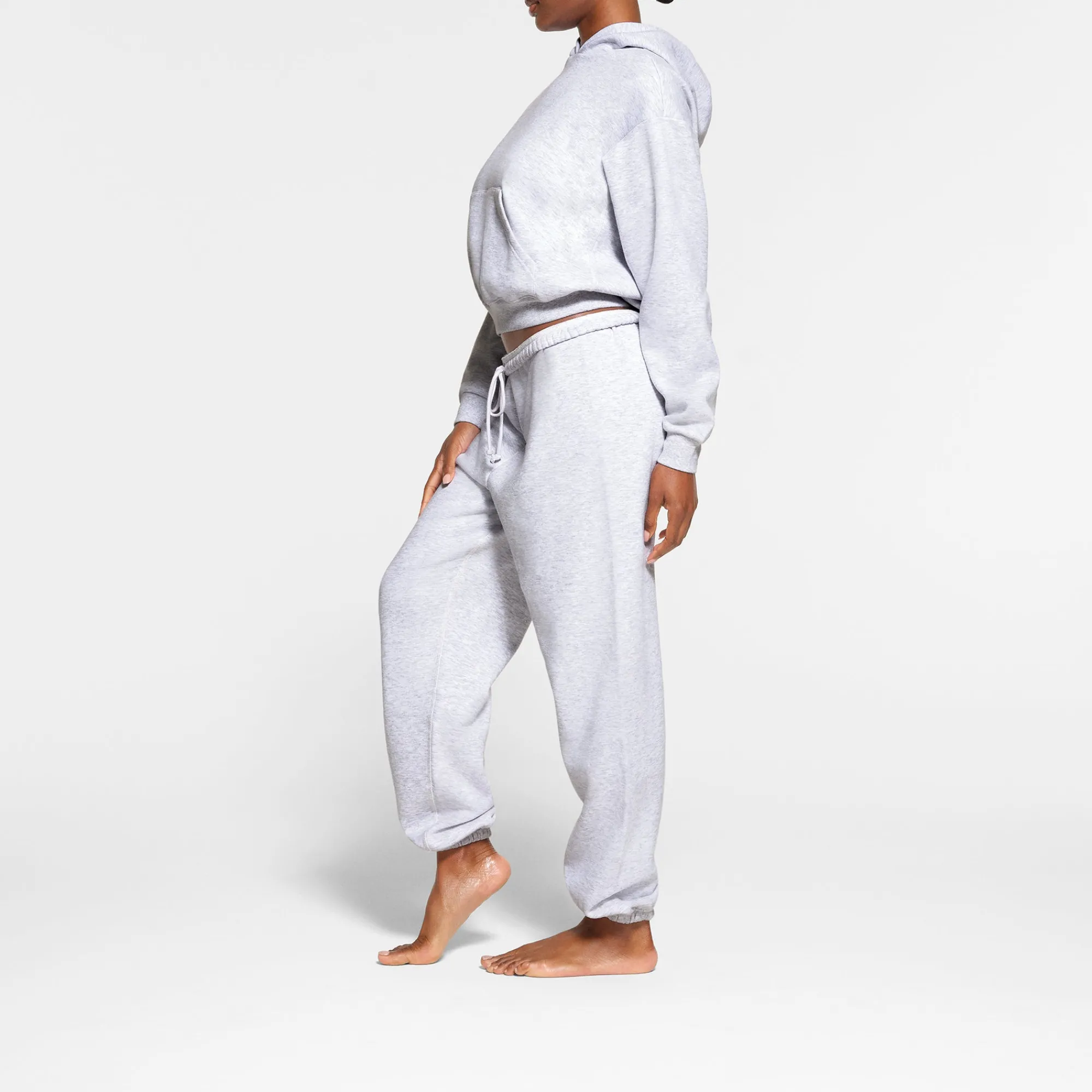 COTTON FLEECE JOGGER | LIGHT HEATHER GREY-Skims Best