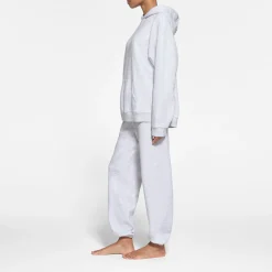 COTTON FLEECE OVERSIZED HOODIE | LIGHT HEATHER GREY-Skims Sale