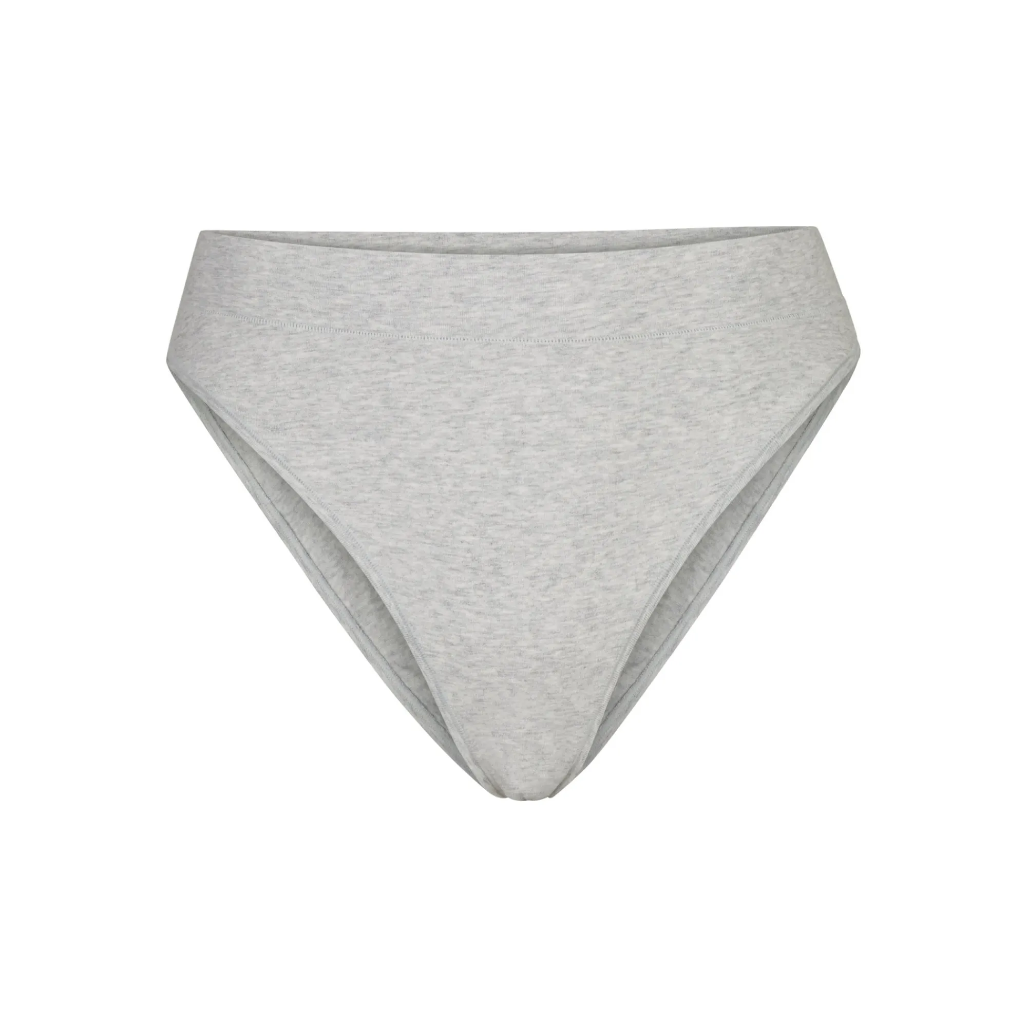 COTTON JERSEY CHEEKY TANGA | LIGHT HEATHER GREY-Skims Fashion