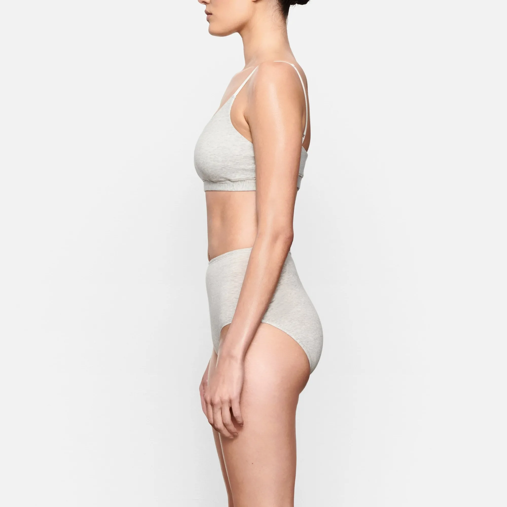COTTON JERSEY FULL BRIEF 5-PACK | LIGHT HEATHER GREY-Skims Outlet