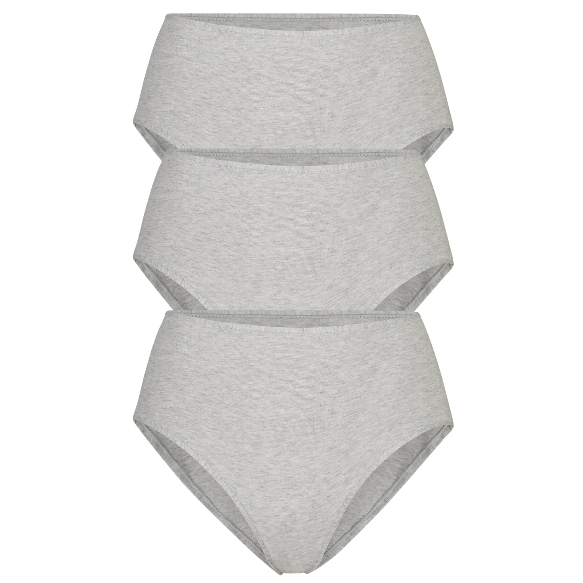 COTTON JERSEY FULL BRIEF 3-PACK | LIGHT HEATHER GREY-Skims Clearance