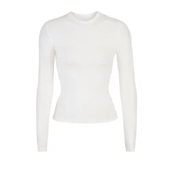 COTTON JERSEY LONG SLEEVE T-SHIRT |-Skims Fashion