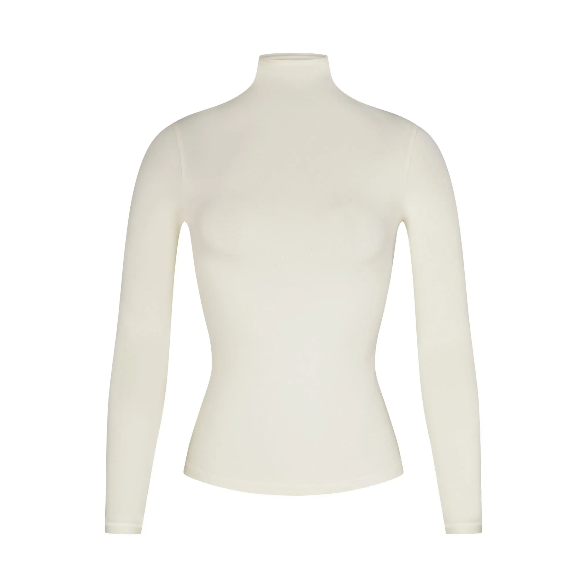 COTTON JERSEY LONG SLEEVE TURTLENECK |-Skims Online