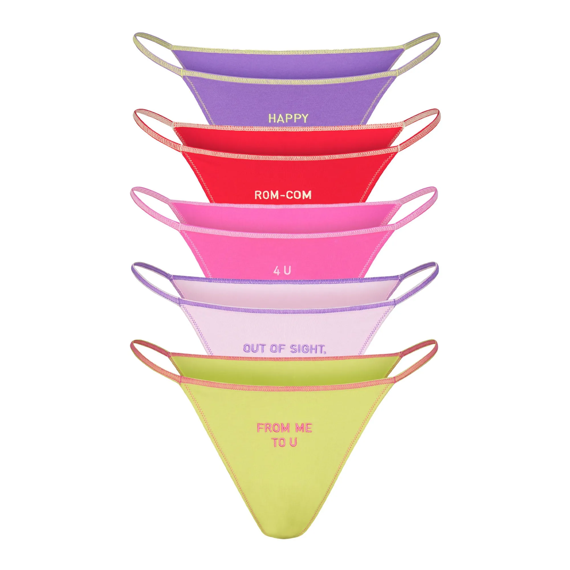 COTTON JERSEY STRING BIKINI 5-PACK | DAFFODIL BABY PINK MULTI-Skims Online