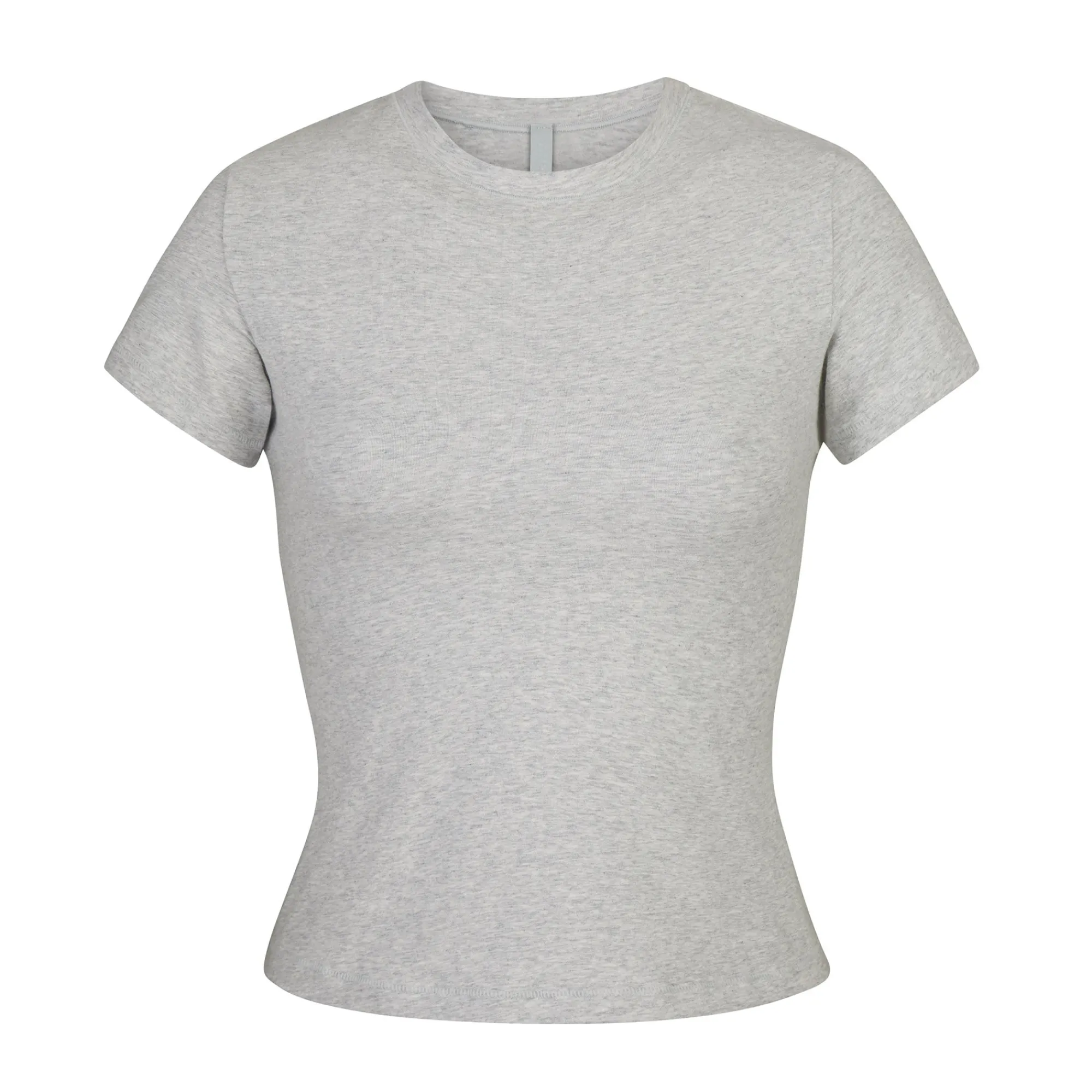 COTTON JERSEY T-SHIRT | LIGHT HEATHER GREY-Skims Fashion