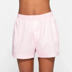 COTTON POPLIN SLEEP SHORT | BABY PINK-Skims Discount