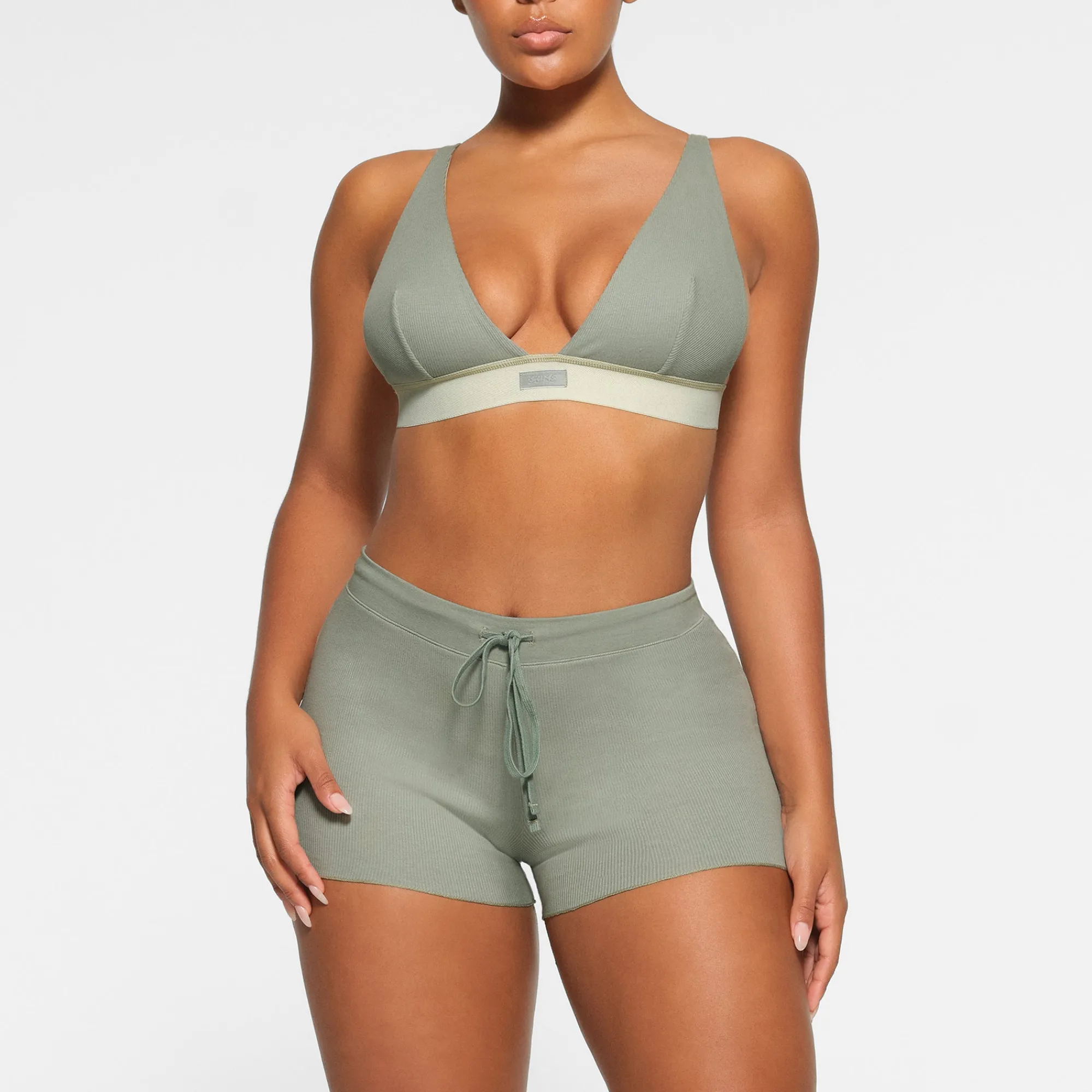 COTTON RIB DRAWSTRING SHORT |-Skims Outlet