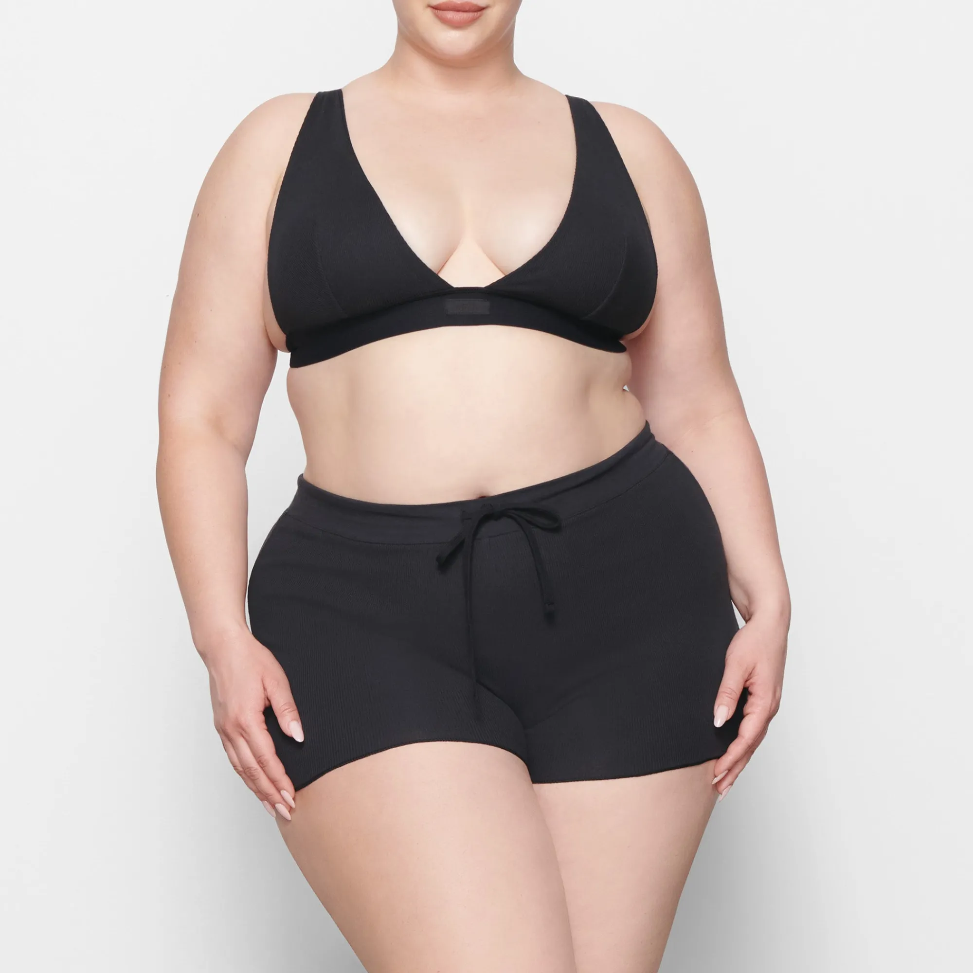 COTTON RIB DRAWSTRING SHORT |-Skims Hot