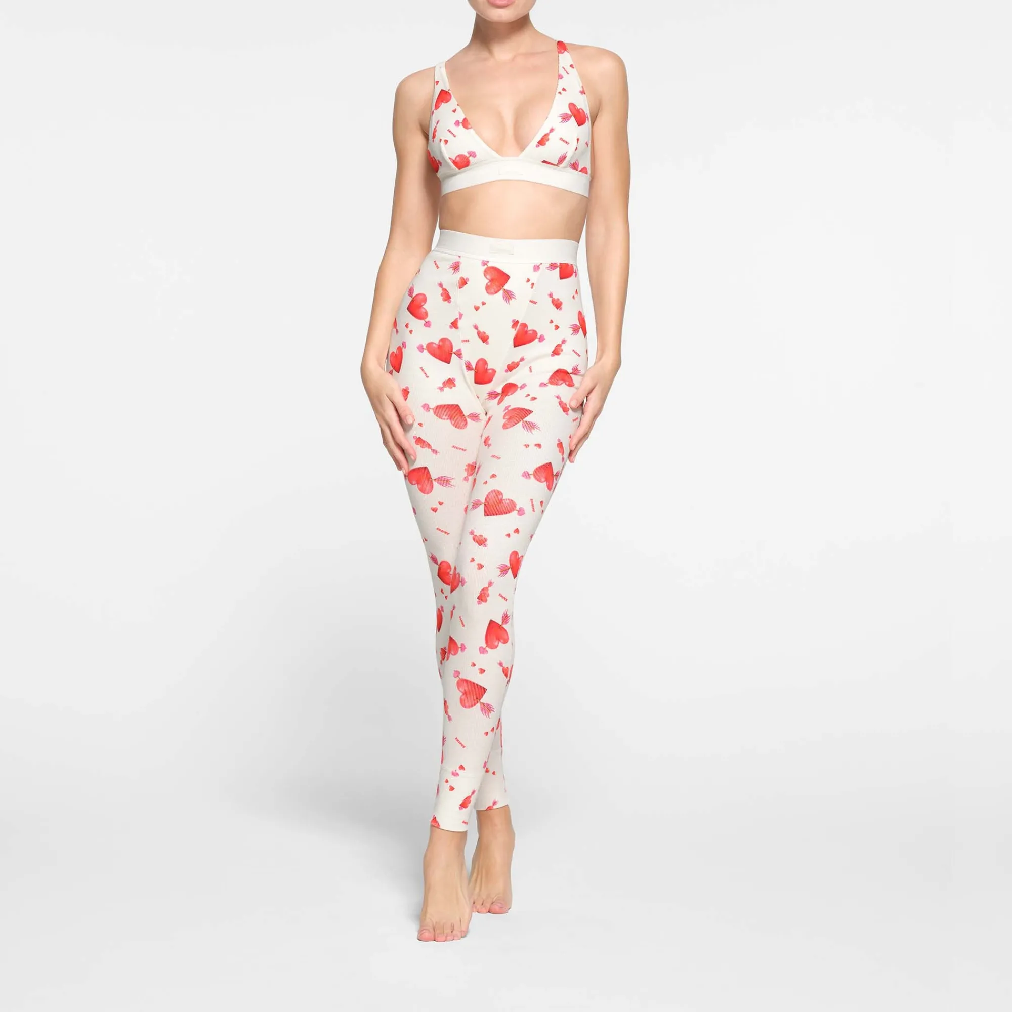COTTON RIB LEGGING | MARBLE HEART AND ARROW-Skims Online