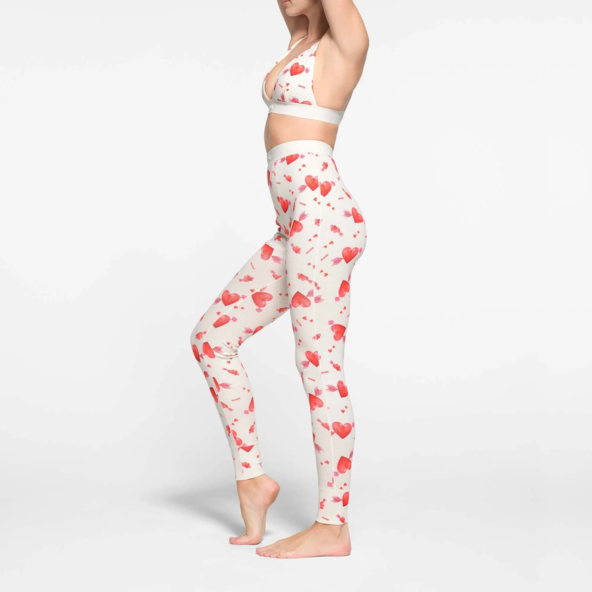 COTTON RIB LEGGING | MARBLE HEART AND ARROW-Skims Online