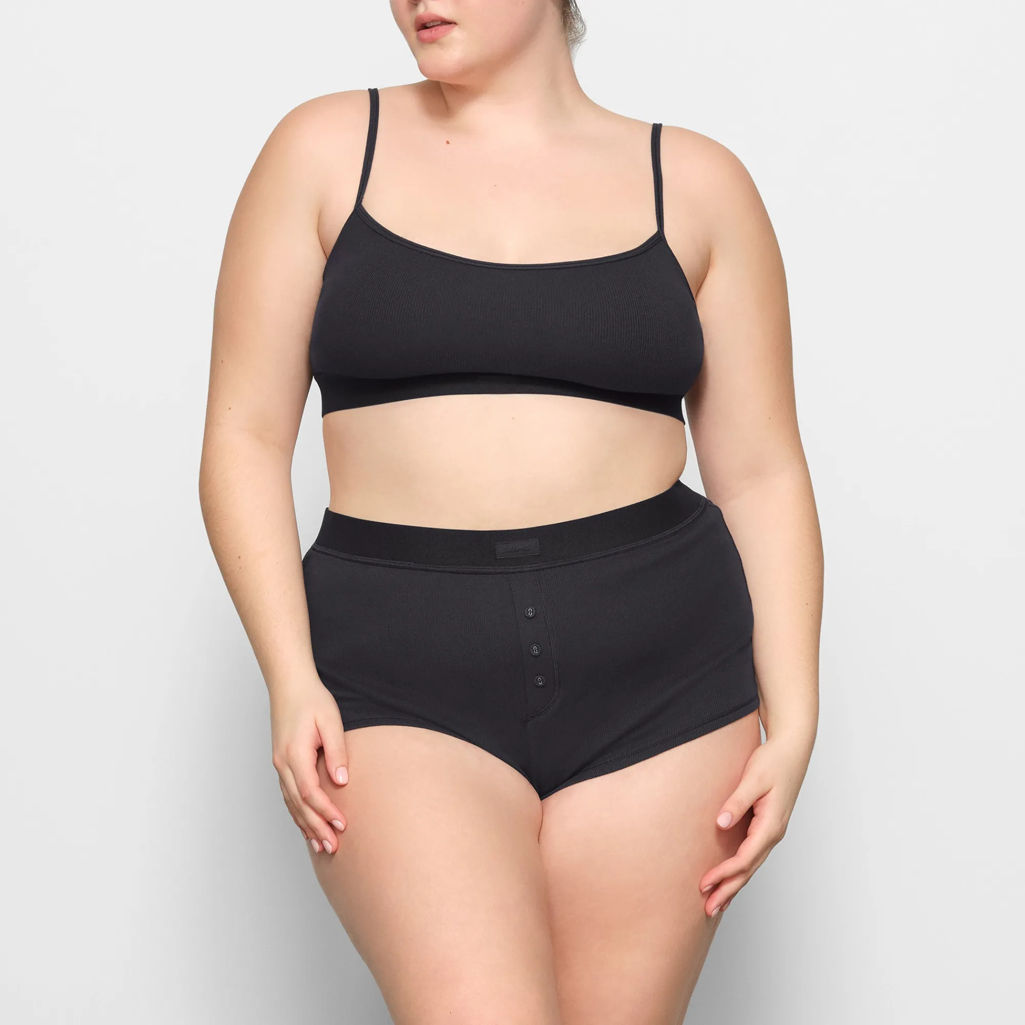 COTTON RIB SCOOP BRALETTE |-Skims New