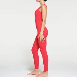 COTTON RIB TANK CATSUIT | RED MULTI-Skims Best