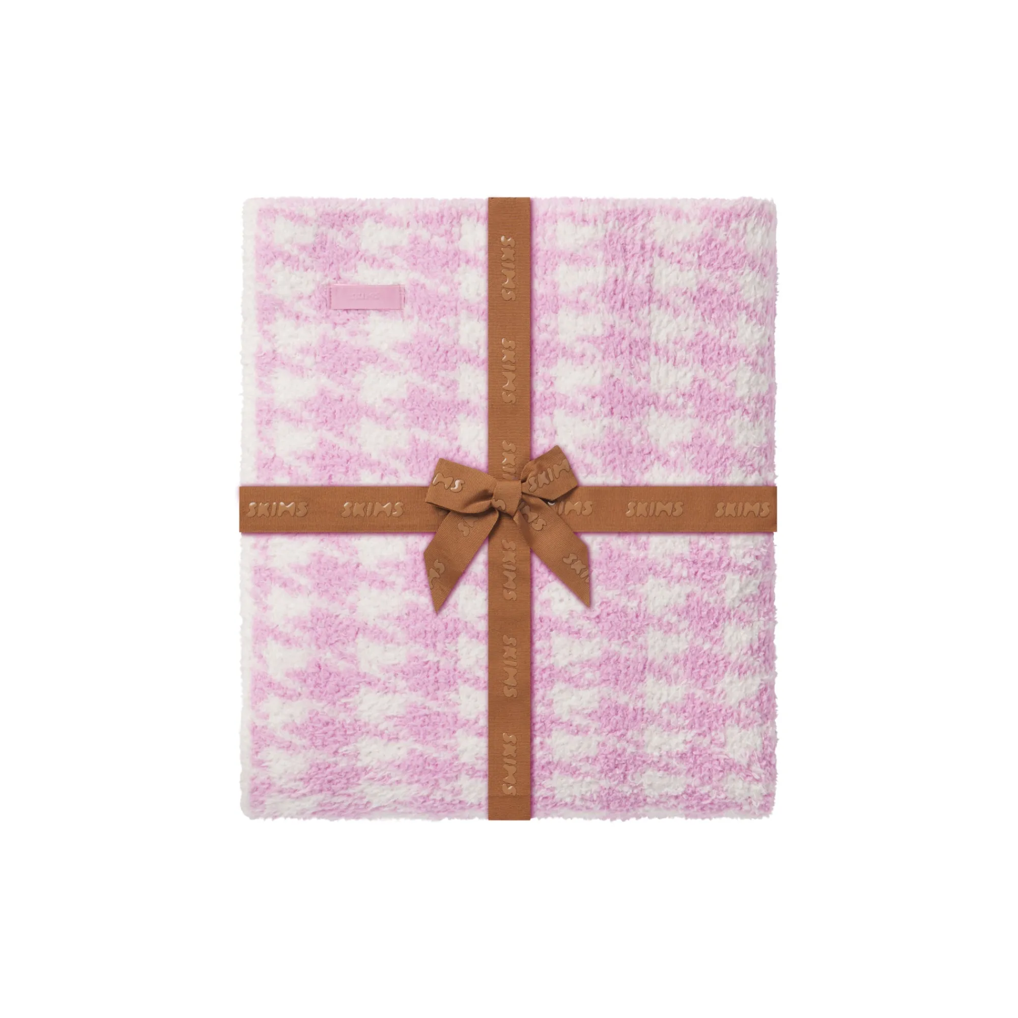 COZY KNIT BLANKET | PETAL HOUNDSTOOTH-Skims Best