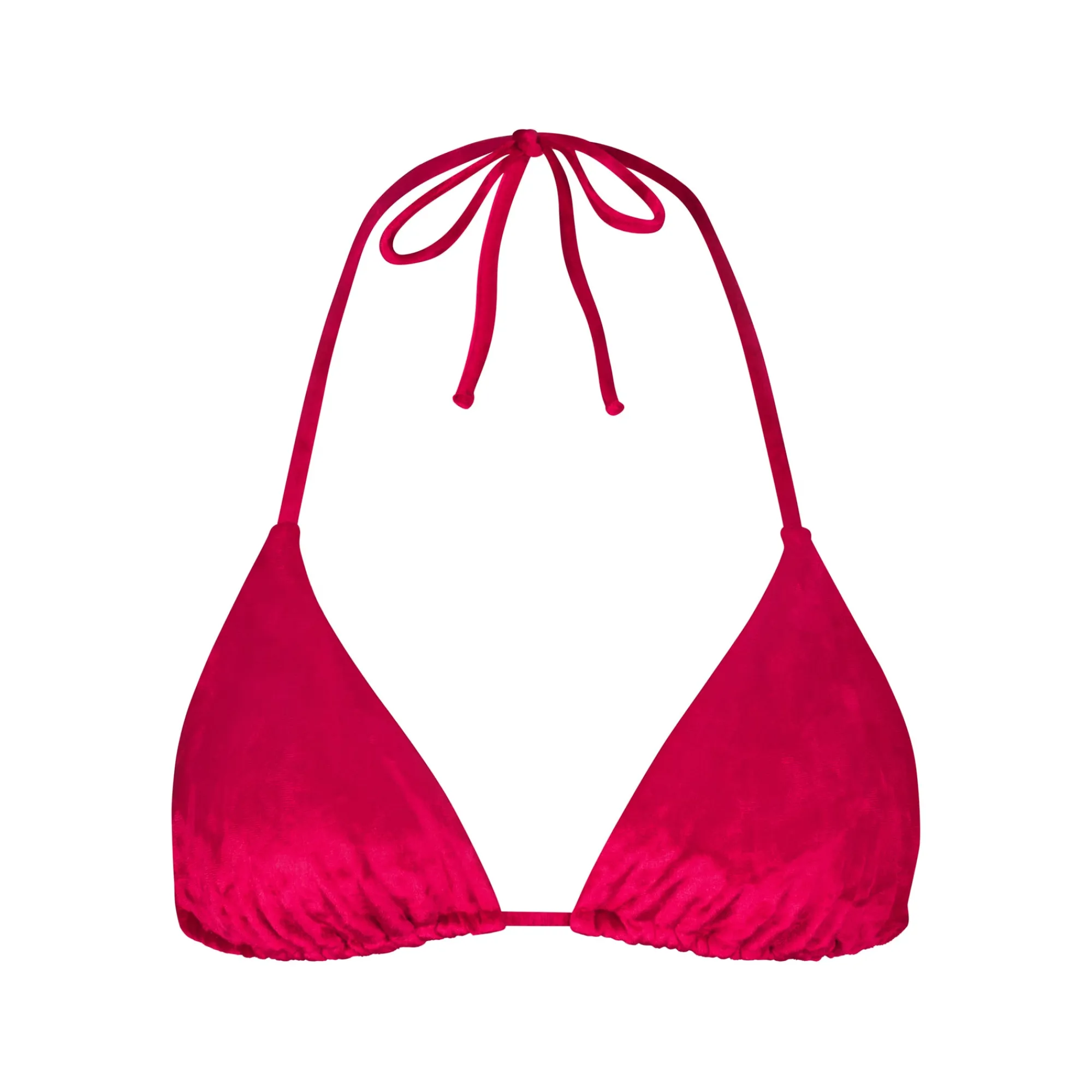CRUSHED VELVET TRIANGLE BIKINI TOP |-Skims New