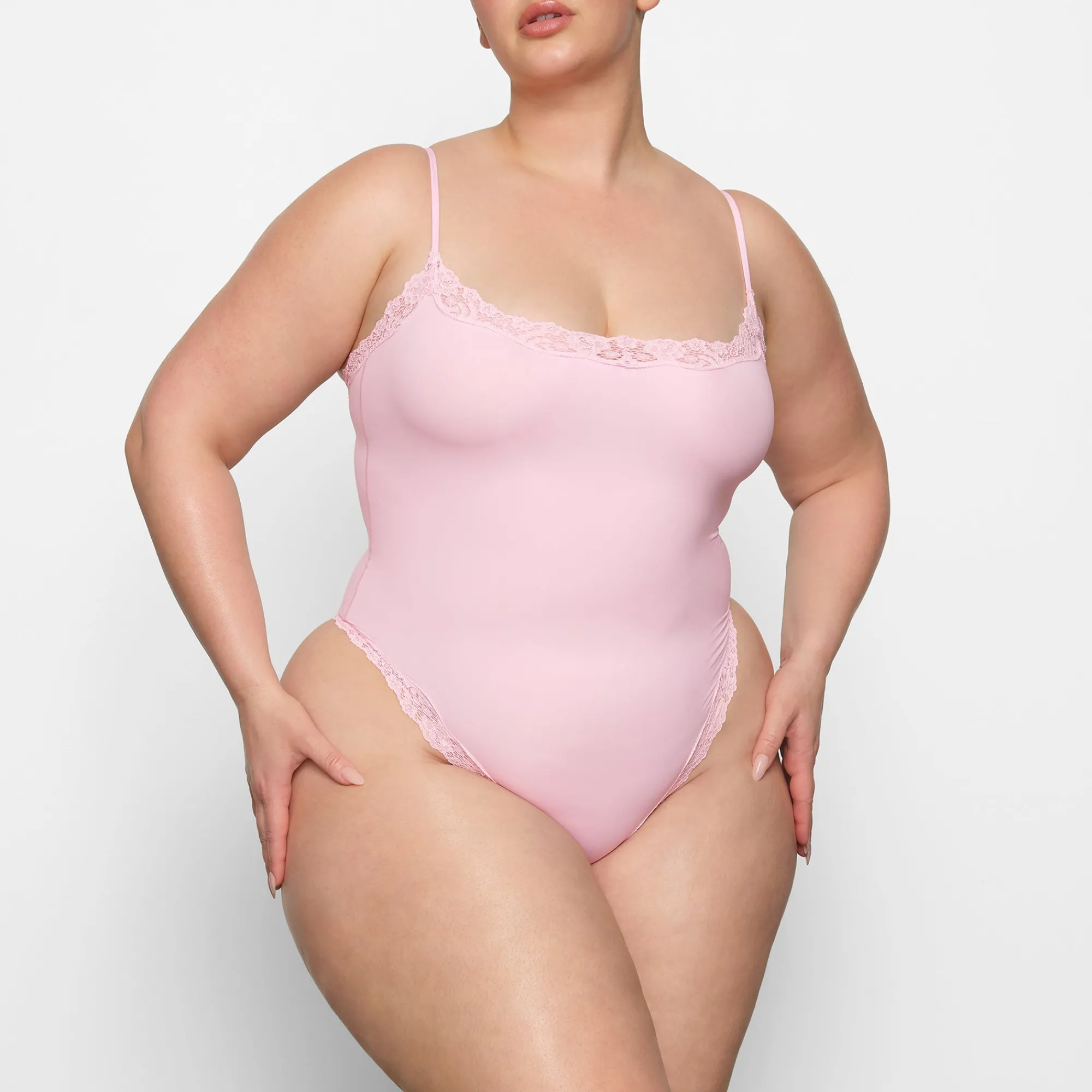 FITS EVERYBODY CORDED LACE CAMI BODYSUIT | CHERRY BLOSSOM-Skims Best