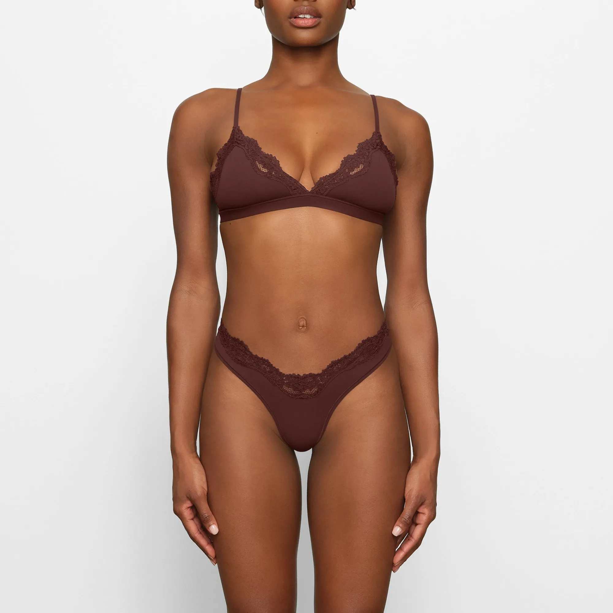 FITS EVERYBODY CORDED LACE TRIANGLE BRALETTE |-Skims Outlet