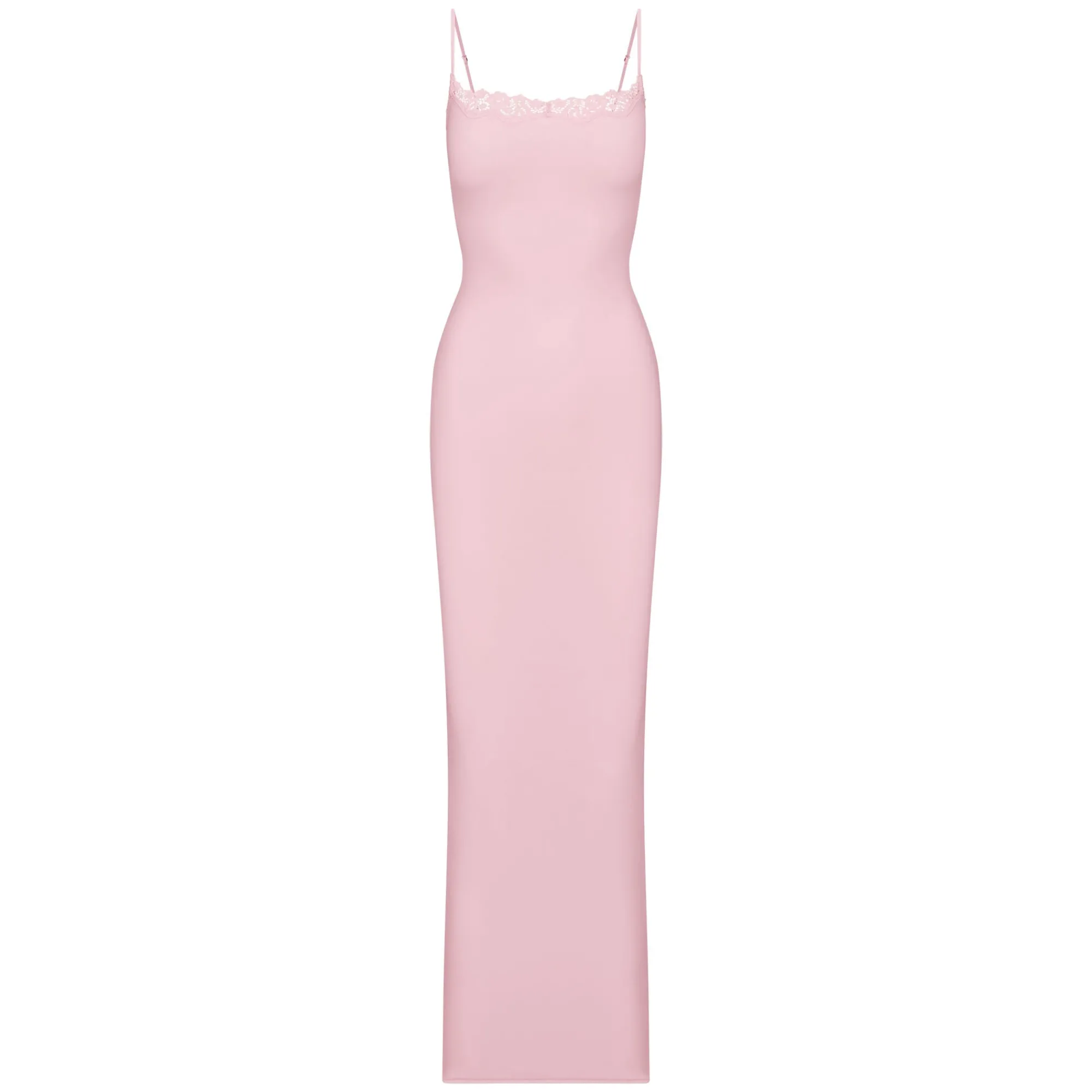 FITS EVERYBODY CORDED LACE LONG SLIP DRESS | CHERRY BLOSSOM-Skims Hot
