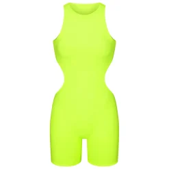 FITS EVERYBODY HIGH NECK CUT OUT ONESIE | GREEN-Skims Hot
