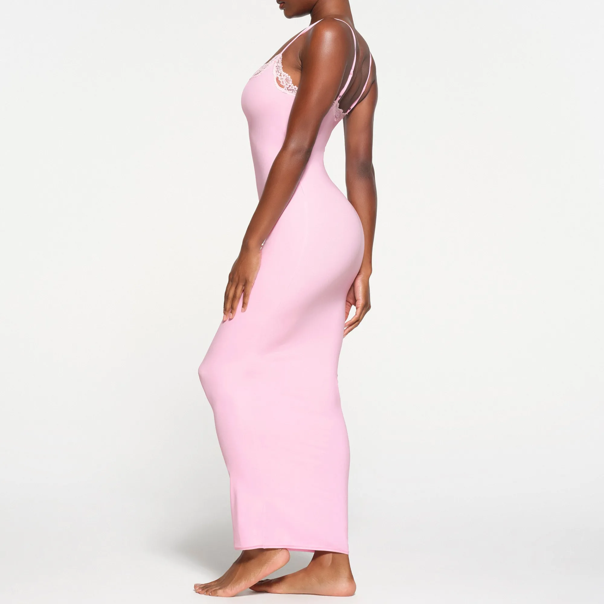 FITS EVERYBODY LACE LONG SLIP DRESS | CHERRY BLOSSOM TONAL-Skims Sale