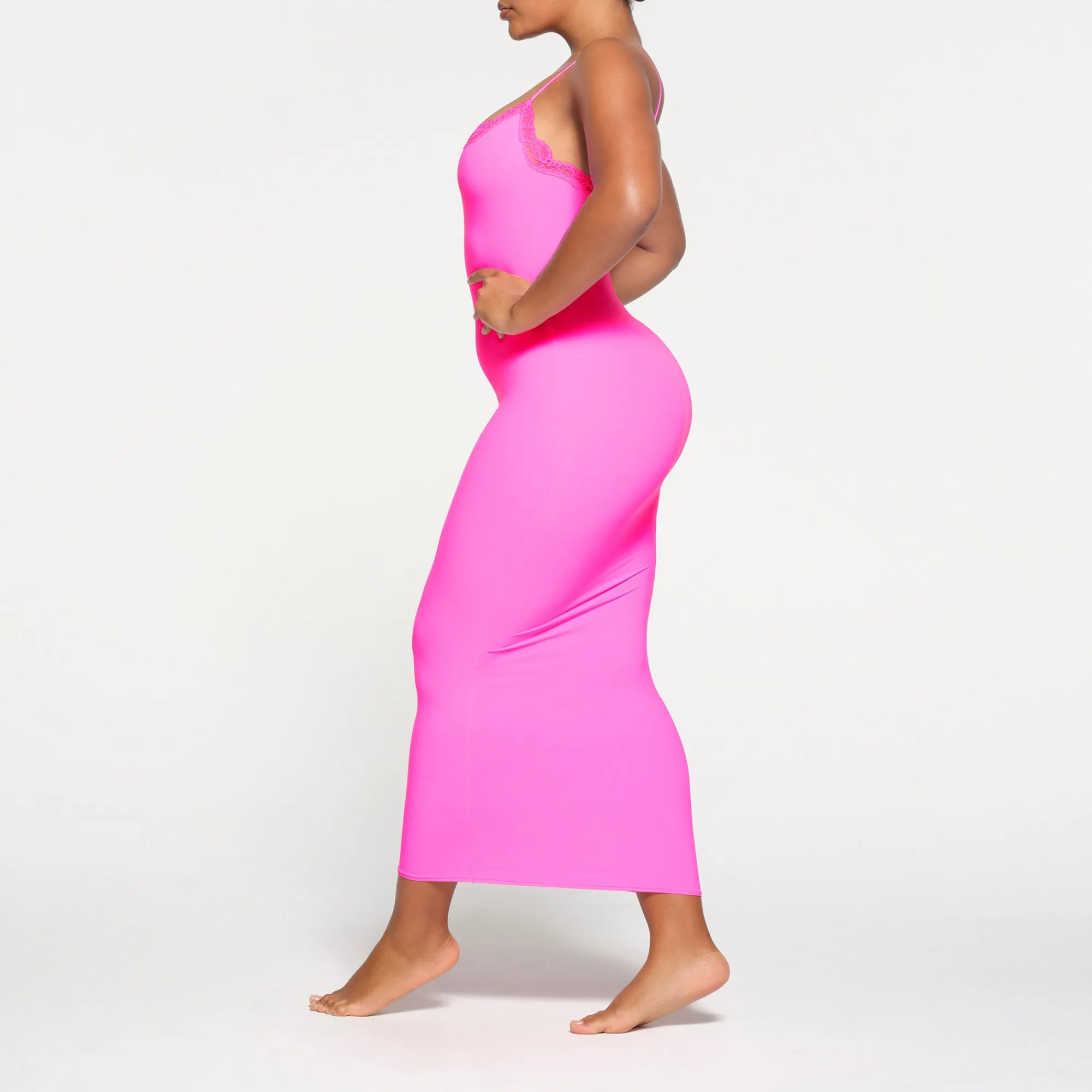 FITS EVERYBODY LACE LONG SLIP DRESS | TAFFY TONAL-Skims Best
