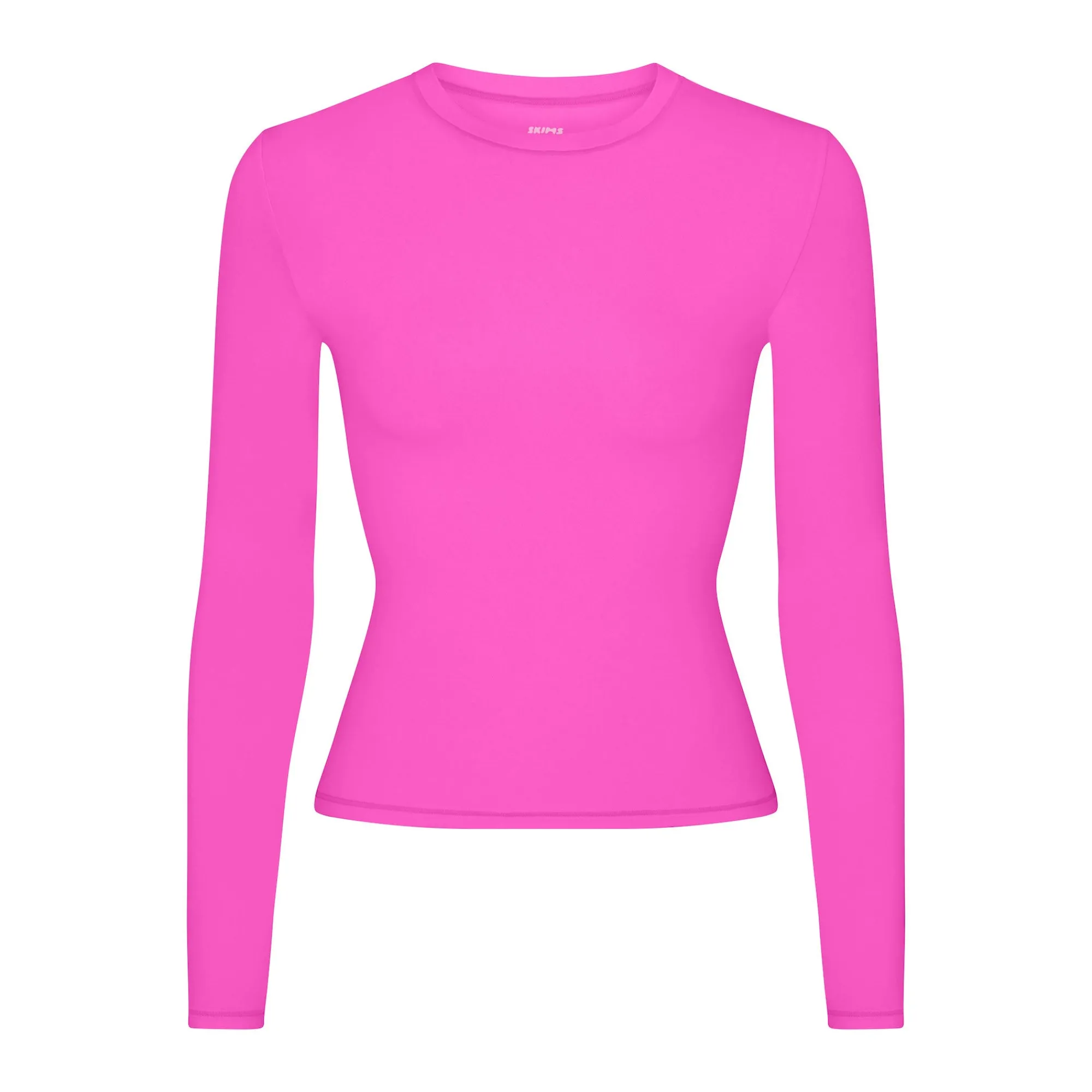 FITS EVERYBODY LONG SLEEVE T-SHIRT | NEON PINK-Skims New