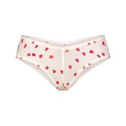 FITS EVERYBODY PICOT TRIM TANGA | RUBY HEART PRINT-Skims Best