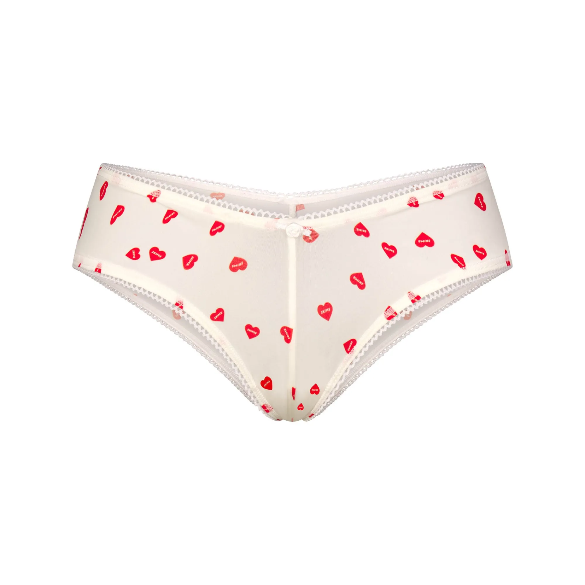 FITS EVERYBODY PICOT TRIM TANGA | RUBY HEART PRINT-Skims Best