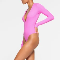 FITS EVERYBODY PLUNGE BODYSUIT | NEON ORCHID-Skims New