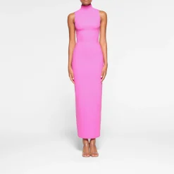 FITS EVERYBODY SLEEVELESS MOCK NECK DRESS | NEON ORCHID-Skims Sale