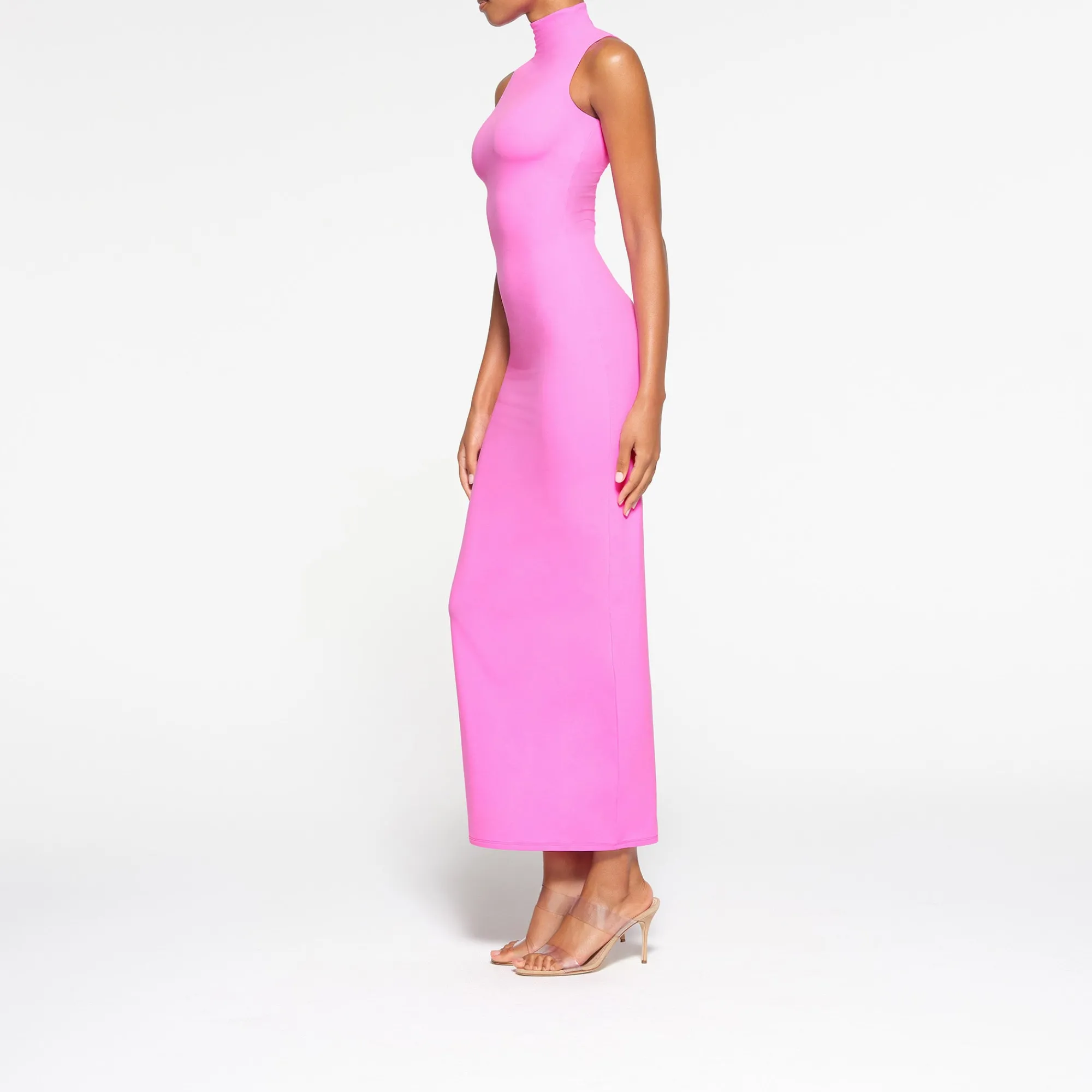 FITS EVERYBODY SLEEVELESS MOCK NECK DRESS | NEON ORCHID-Skims Sale