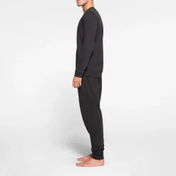 FLEECE LOUNGE MENS CREWNECK | WASHED ONYX-Skims Best
