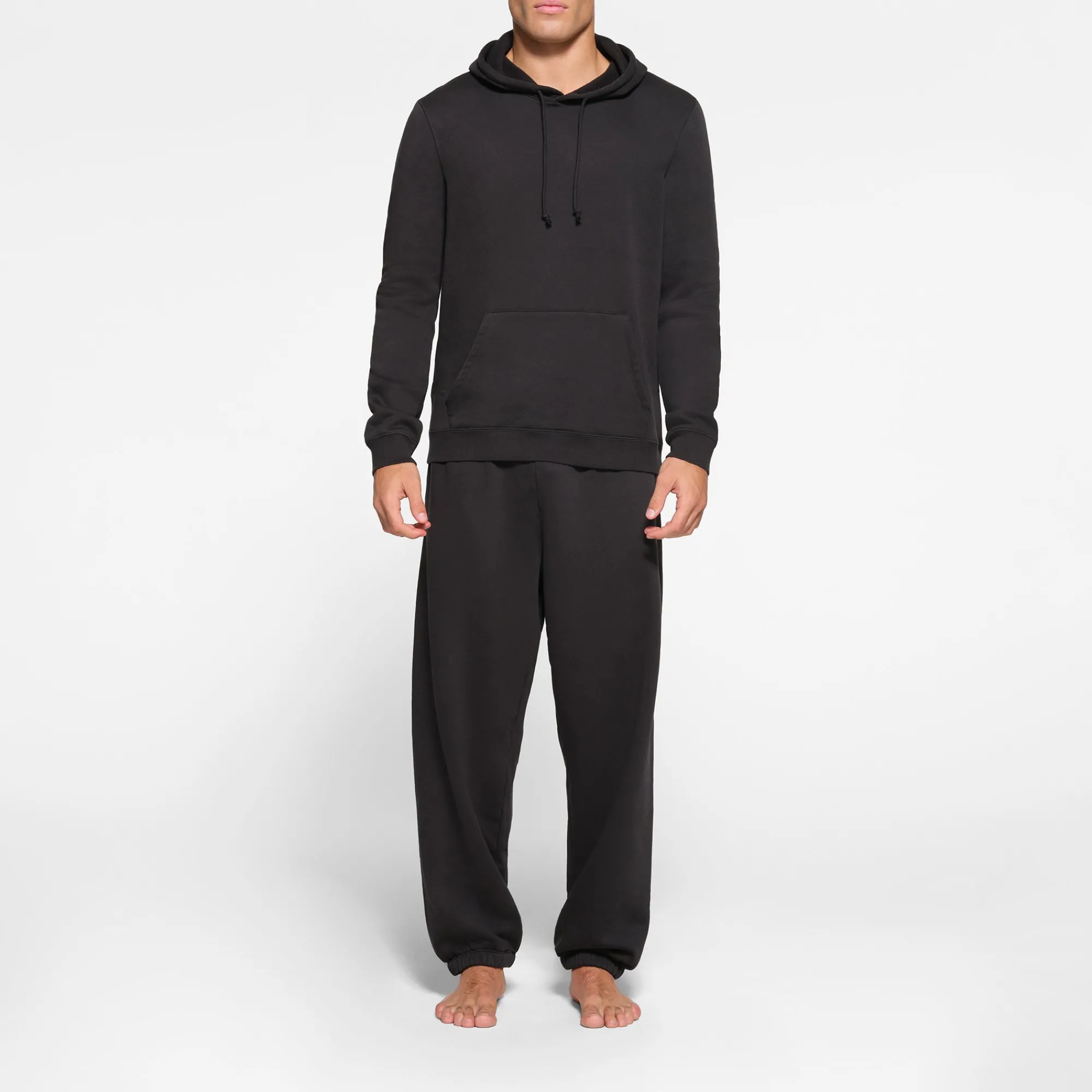 FLEECE LOUNGE MENS HOODIE | WASHED ONYX-Skims Clearance