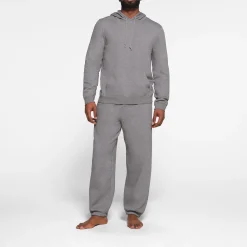 FLEECE LOUNGE MENS HOODIE | DARK HEATHER GREY-Skims Hot