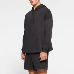 FLEECE LOUNGE MENS OVERSIZED HOODIE | WASHED ONYX-Skims Online