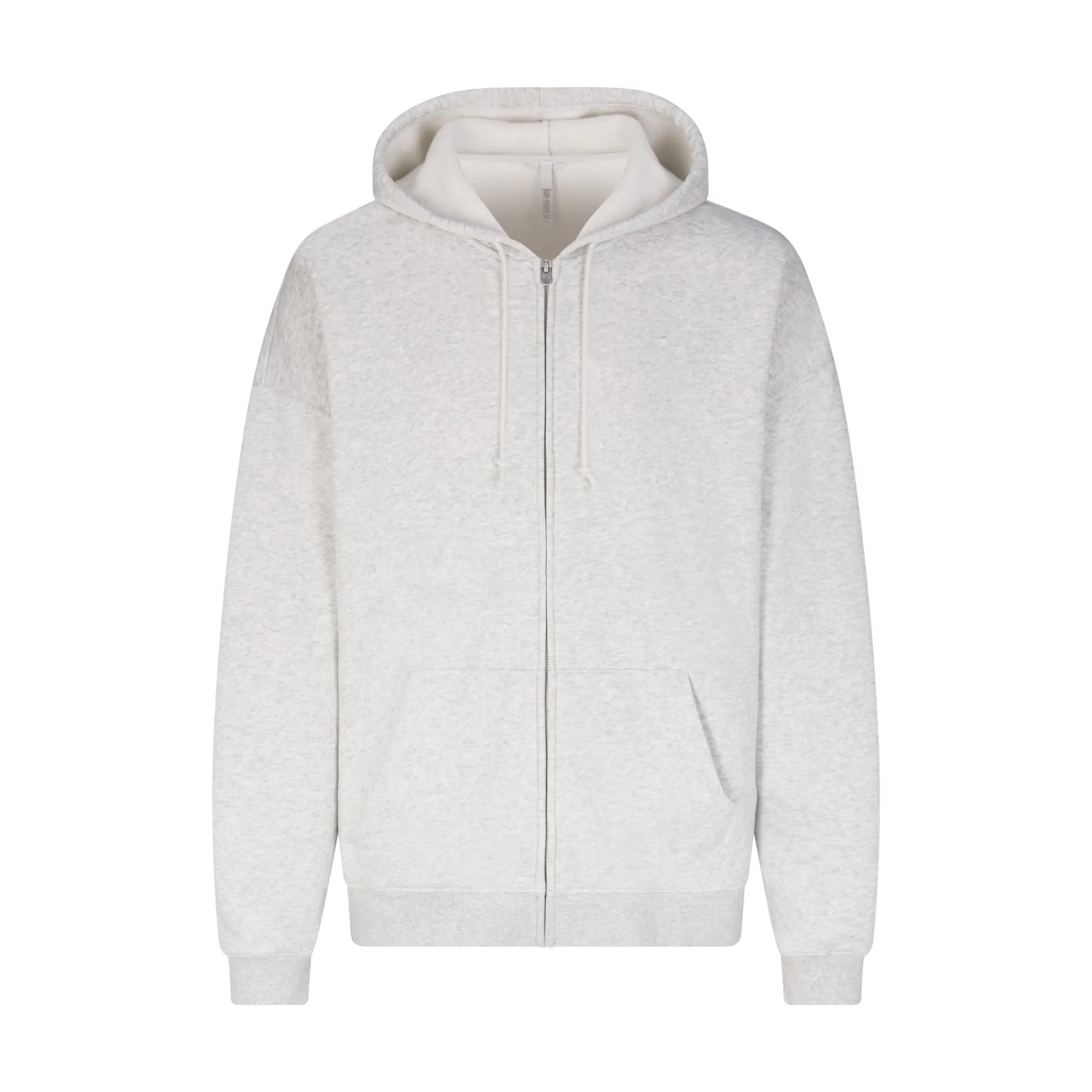 FLEECE LOUNGE MENS OVERSIZED ZIP UP HOODIE | LIGHT HEATHER GREY-Skims Online