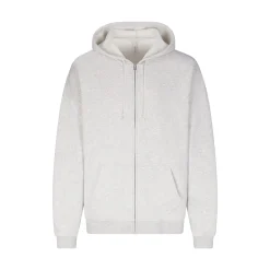 FLEECE LOUNGE MENS OVERSIZED ZIP UP HOODIE | LIGHT HEATHER GREY-Skims Online