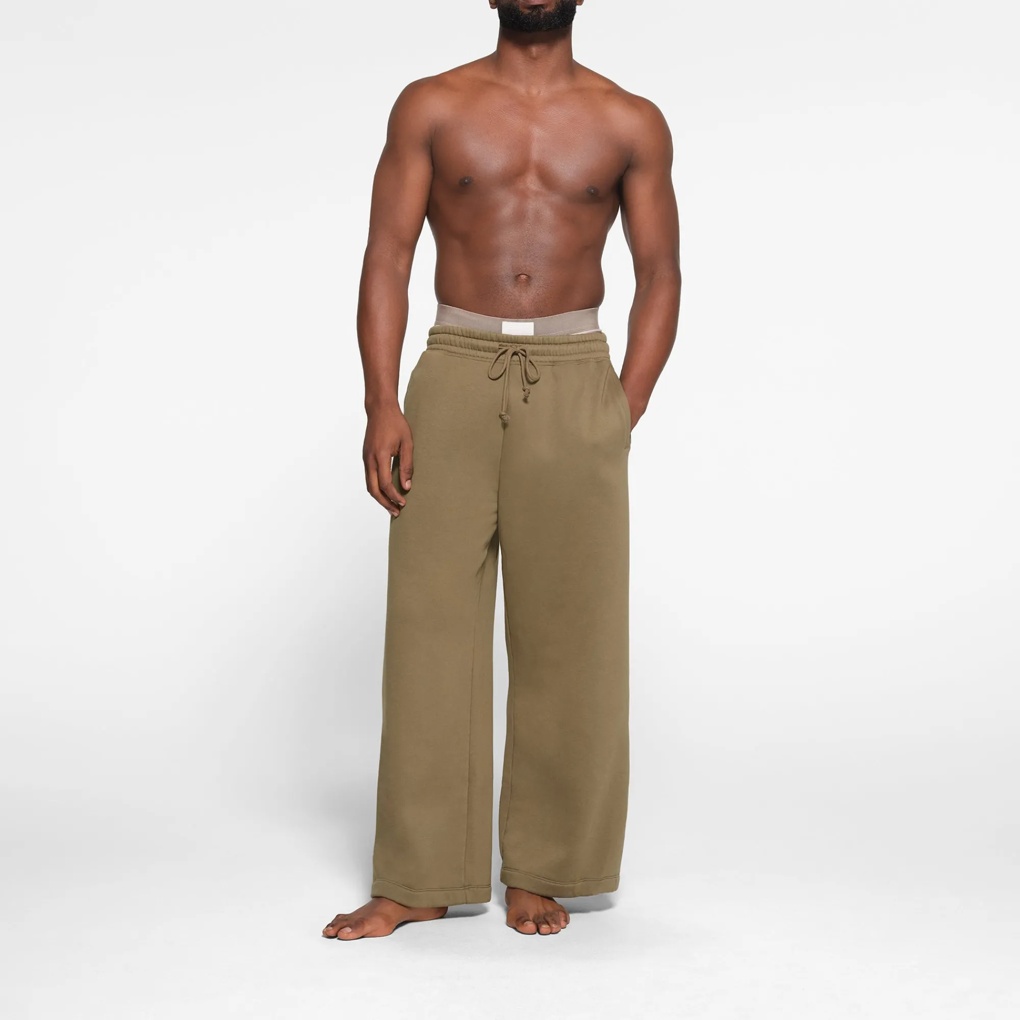 FLEECE LOUNGE MENS OVERSIZED STRAIGHT LEG PANT |-Skims Best