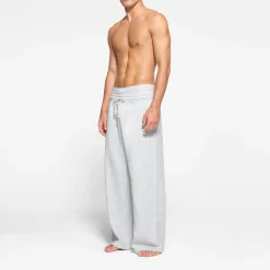 FLEECE LOUNGE MENS OVERSIZED STRAIGHT LEG PANT | LIGHT HEATHER GREY-Skims Clearance