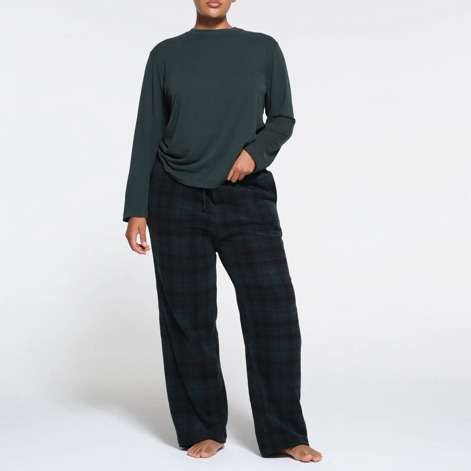 FLEECE SLEEP UNISEX DRAWSTRING PANT | CYPRESS PLAID-Skims Best