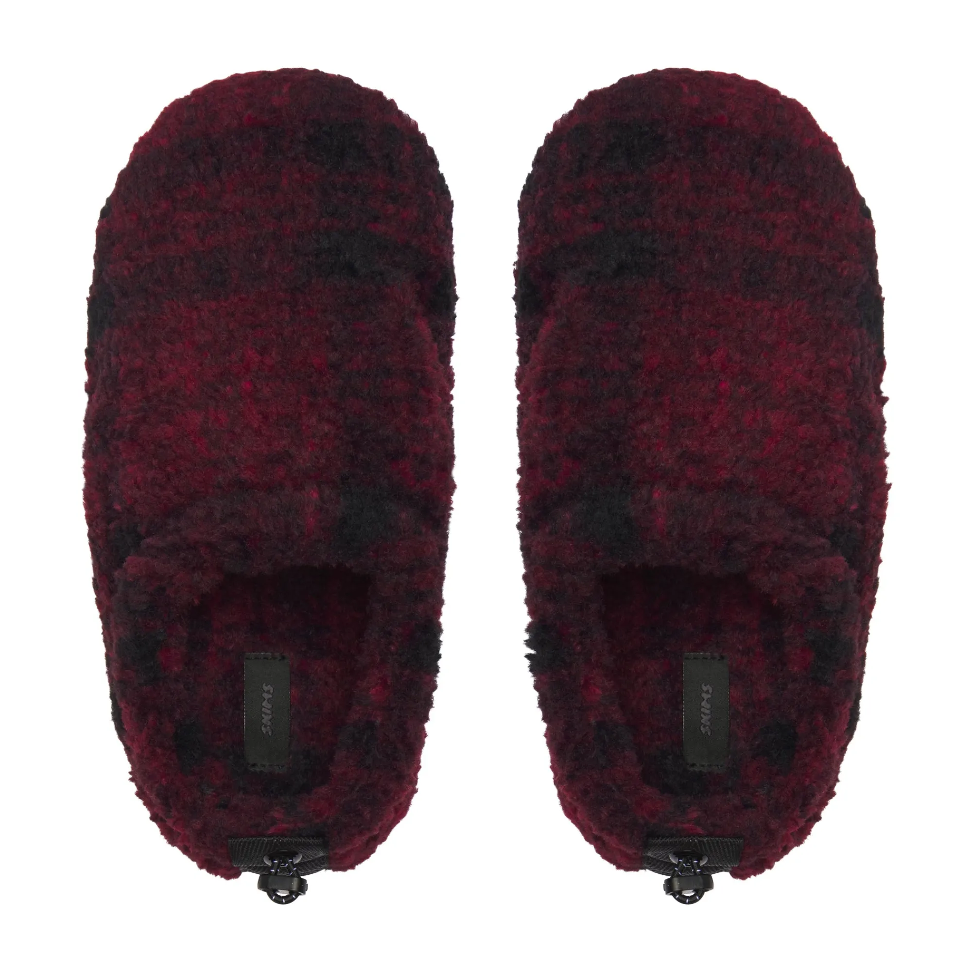 FLEECE SLEEP UNISEX SLIPPER | WINE PLAID-Skims Best