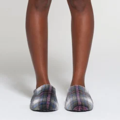 FLEECE SLEEP UNISEX SLIPPER | MULTI PLAID-Skims Outlet