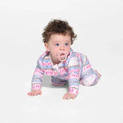 LOGO PLUSH POINTELLE BABY ONESIE | OPAL FAIR ISLE-Skims Discount