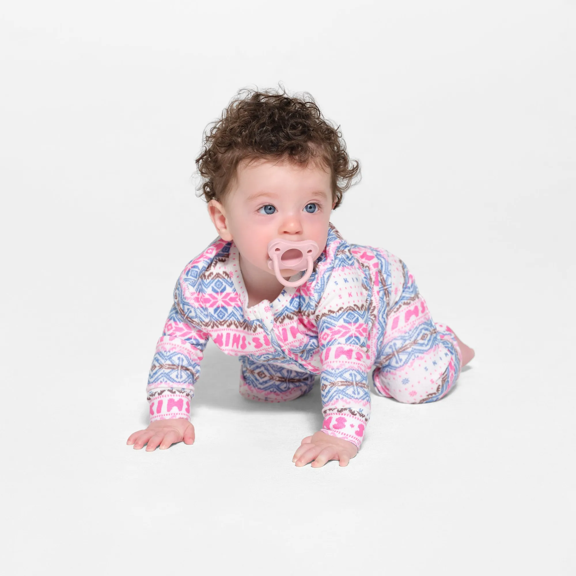 LOGO PLUSH POINTELLE BABY ONESIE | OPAL FAIR ISLE-Skims Discount