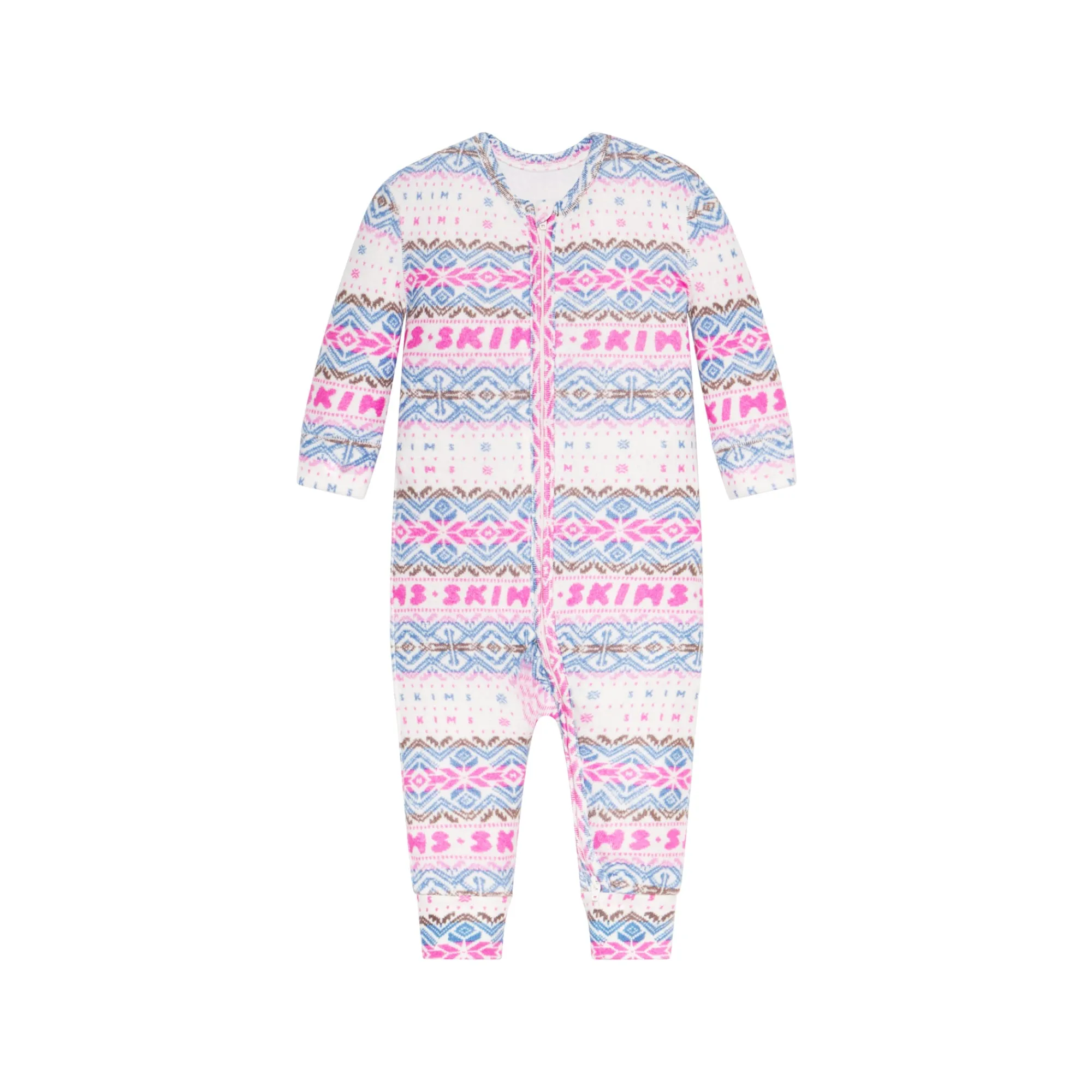 LOGO PLUSH POINTELLE BABY ONESIE | OPAL FAIR ISLE-Skims Discount